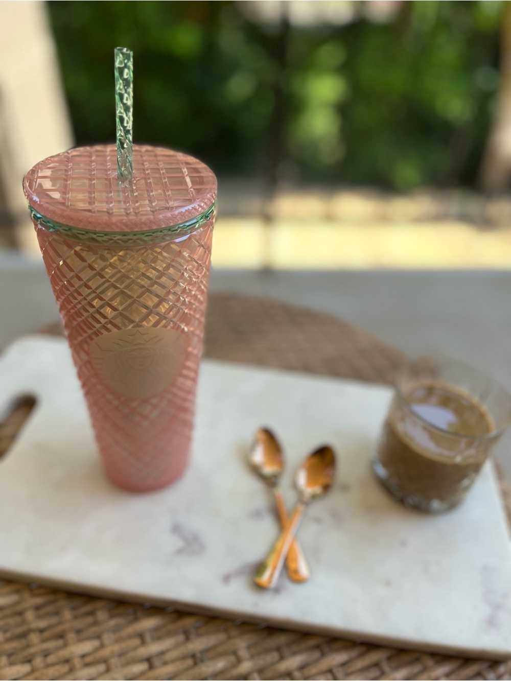 Starbucks Textured Pink Reusable Tumbler with Straw